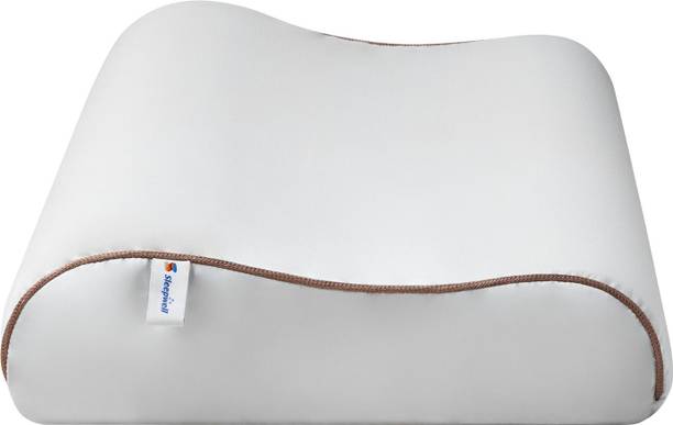 Sleepwell Foam Sleeping Pillow Pack of 1 Solid Zenn Classic Ortho, Thin Ortho Cervical , Contour Design, 24 x 16 inches