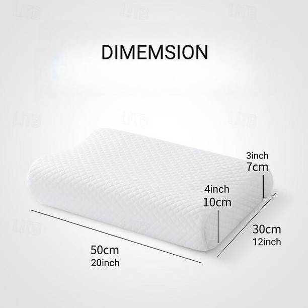 REYCONA Memory Foam Orthopaedic Pillow Pack of 1 Solid Cervical Contour Memory Stomache / Side Sleepers / Anti-Snoring