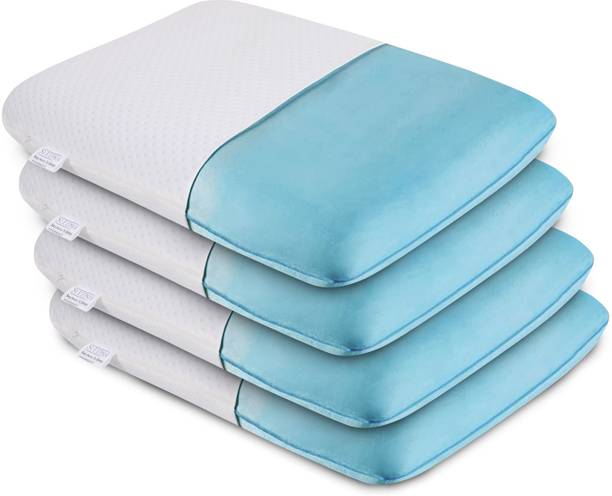 Sleepsia Memory Foam Orthopaedic Pillow Pack of 4 Solid Memory Foam Pillow