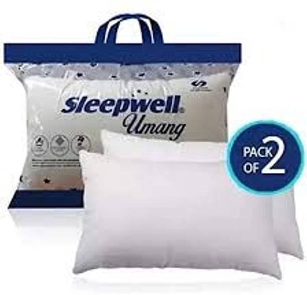 Sleepwell Pillow Set || Comfort And Support Pillow Microfibre Solid Sleeping Pillow Pack of 2