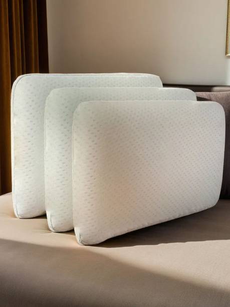 Sleepsia Memory Foam Orthopaedic Pillow Pack of 3 Memory Foam Standard Shape