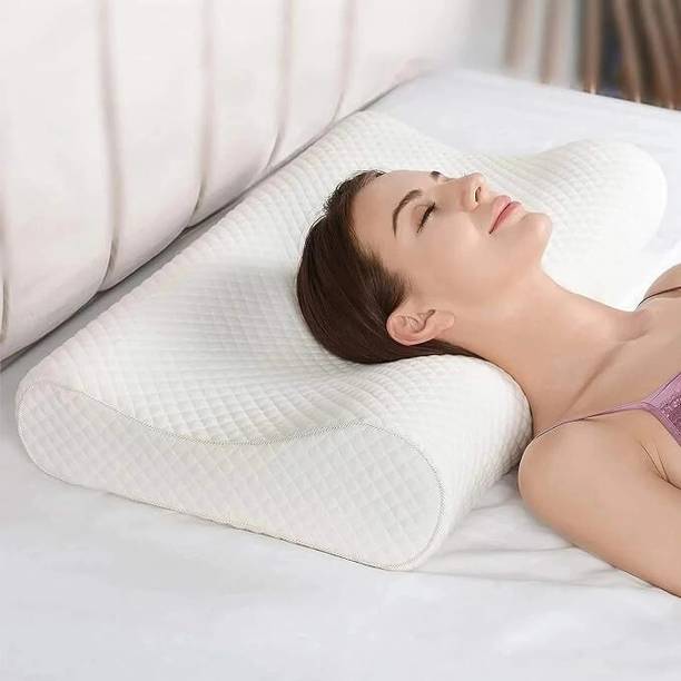 MRJOOO Contour Cool Gel Infused Memory Foam Pillow Gel Stripes Orthopaedic Pillow Pack of 1