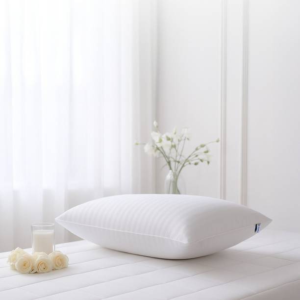 Sleepwell Polyester Fibre Sleeping Pillow Pack of 1 Stripes Huggs Classic