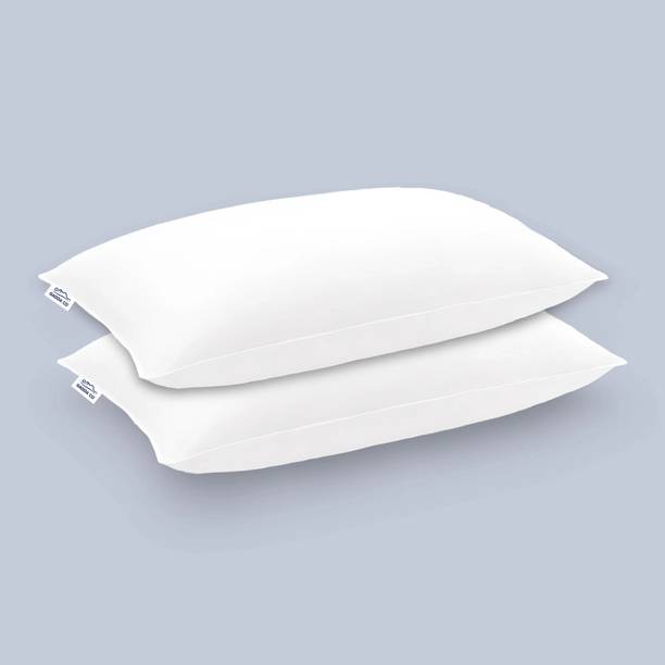 GADDA CO Polyester Fibre Sleeping Pillow Pack of 2 Solid Hollow Sleeping Fiber Pillow | Height Adjustable Sleeping Pillow,