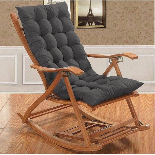 Daddy Cool Polyester Fibre Chair Pad Pack of 1 Solid Rocking Chair Cushion