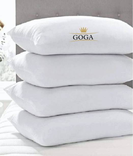 GOGA LUXURY Cotton Solid Sleeping Pillow Pack of 4