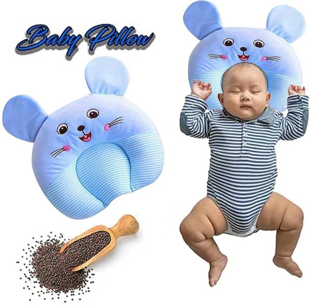 Be Natural Mustard Seeds Baby Pillow Pack of 1 Smiley