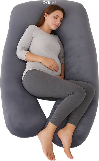 Dr Trust Microfibre Pregnancy Pillow Pack of 1 Solid USA U Shape Full Body Support Maternity Pillow for Pregnant Women Side Sleepers