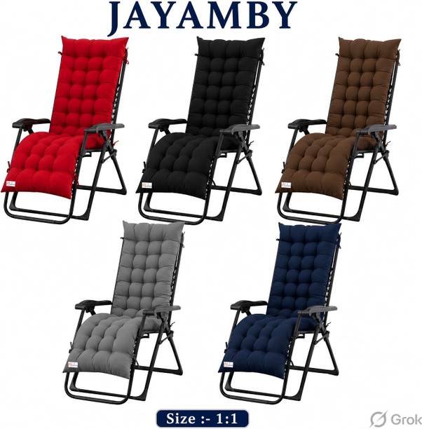 JAYAMBY Microfibre Chair Pad Pack of 1 Solid
