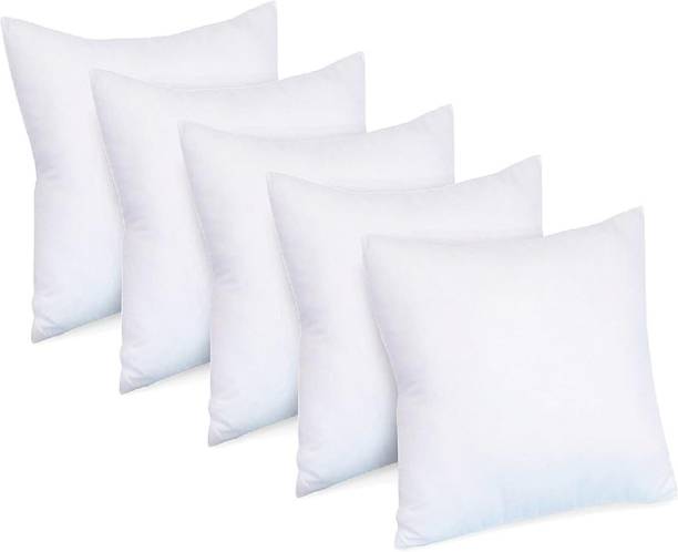 VLYSIUM sofa pillows 40cm*40cm cushion fillers for sofa pillows (16x16 cm) Cotton Solid Cushion Pack of 5