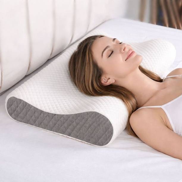 VRTREND Memory Foam Orthopaedic Pillow Pack of 1 Solid Neighborly Cervical Contour Memory Foam Pillow, Stomached,Helpful