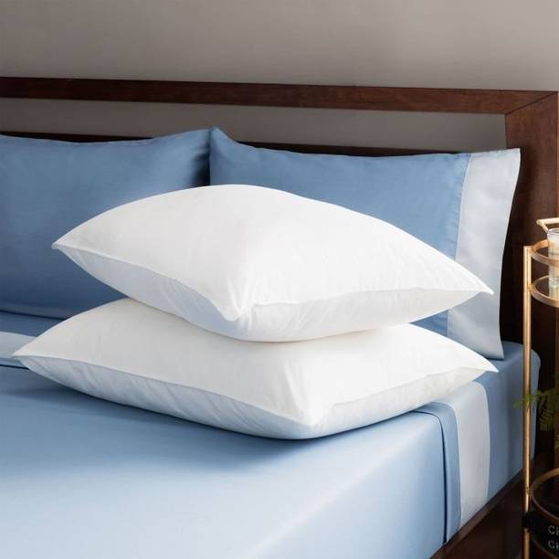 BELL END LUXURY Cotton, Memory Foam, Microfibre Solid Sleeping Pillow Pack of 2