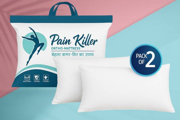 Pain killer ortho mattress Microfibre Sleeping Pillow Pack of 2 Solid