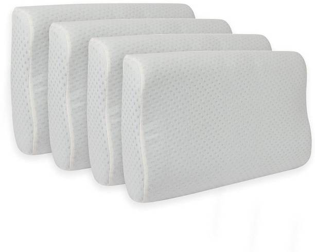 Sleepsia Memory Foam Orthopaedic Pillow Pack of 4 Solid Orthopedic Ventilated Sleeping Pillow for Back & Neck Pain -