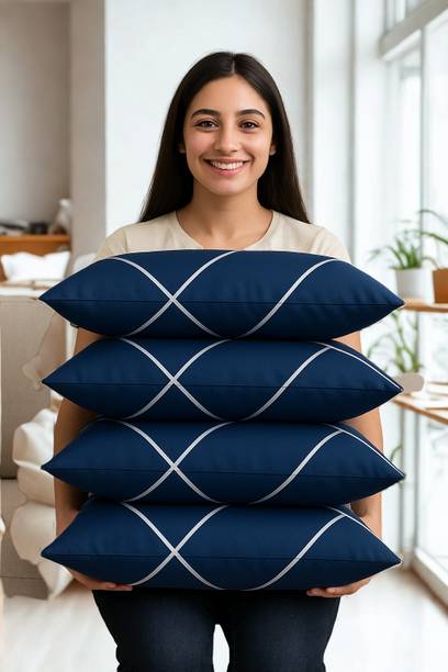 LIPONOS Microfibre Sleeping Pillow Pack of 4 Abstract Premium