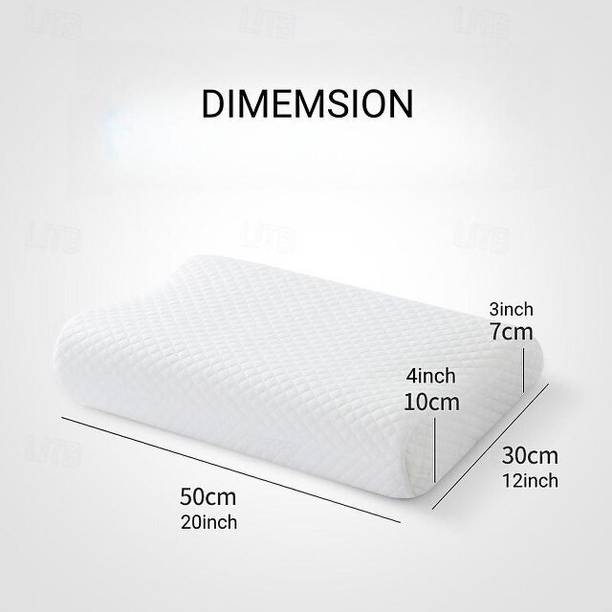 Everway Memory Foam Orthopaedic Pillow Pack of 1 Solid Cervical Contour Memory Stomache / Side Sleepers / Anti-Snoring