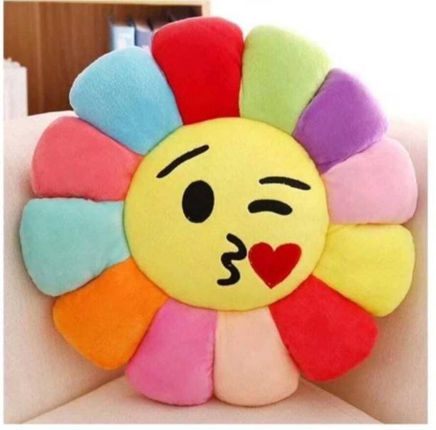 SS Brother enterprise Polyester Fibre Smiley Cushion Pack of 1