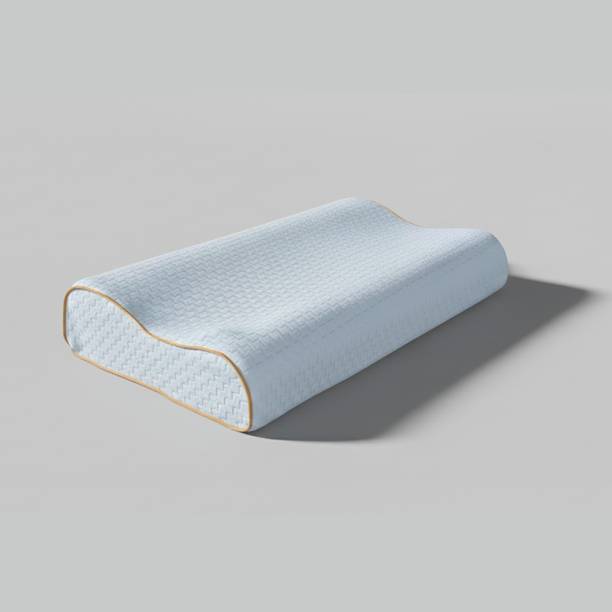 Sleepwell Foam Sleeping Pillow Pack of 1 Geometric Ortho Easy Rest, Balanced Neck Support, Firm, Durable (24x14),