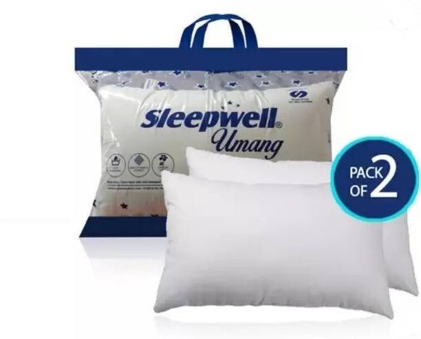 Sleepwell Pillow Set || Comfort And Support Pillow Microfibre Solid Sleeping Pillow Pack of 2