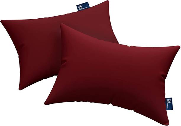 THE WOOD WHITE INDIA Soft 16 x 24 Inches or 41 x 61 cm Microfibre Solid Sleeping Pillow Pack of 2
