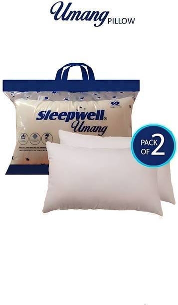 Sleepwell Pillow Set | Comfort And Support Pillow Microfibre Solid Sleeping Pillow Pack of 2
