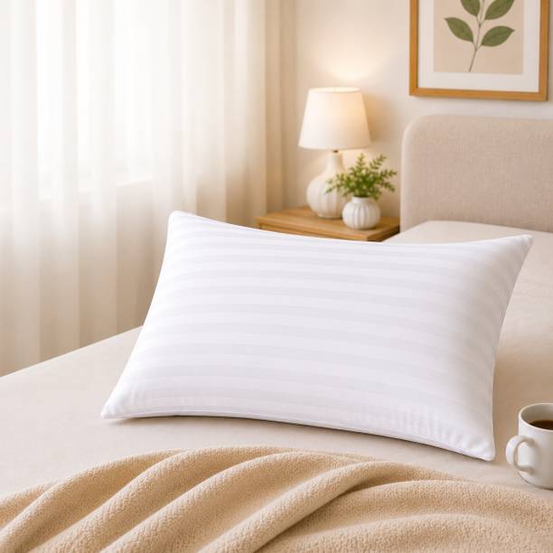 Heavenbirds Microfibre, Polyester Fibre, Hollow Fibre Sleeping Pillow Pack of 1 Stripes Pillow