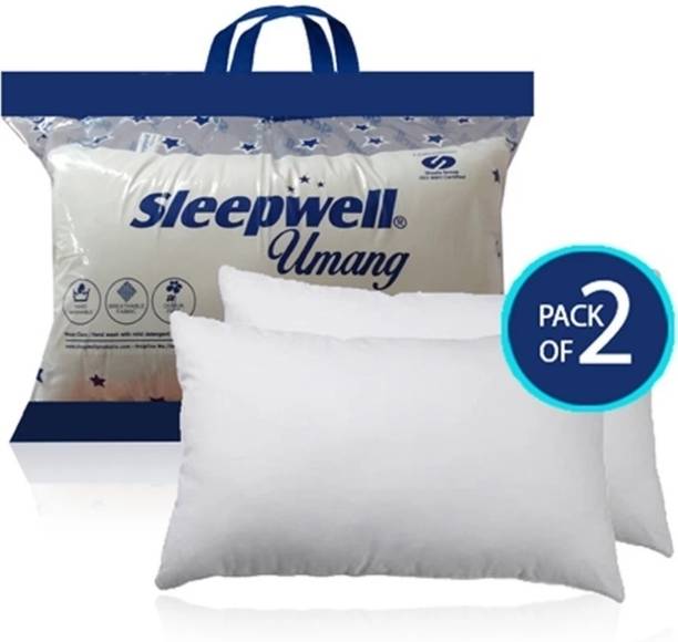 Sleepwell NA Microfibre Solid Sleeping Pillow Pack of 2