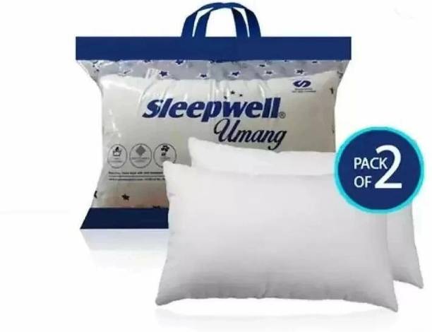 Sleepwell Microfibre Sleeping Pillow Pack of 2 Solid Umang Pillow Set || Comfort And Support Pillow