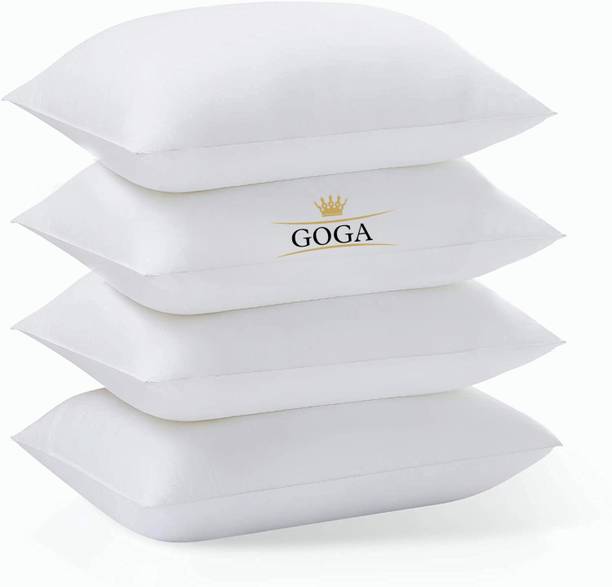 GOGA LUXURY Cotton Solid Sleeping Pillow Pack of 4