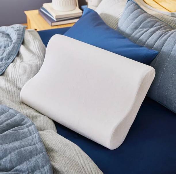MOJOREST Memory Foam Cervical Pack of 1 Solid Orthopaedic Memory Foam Pillow with 2 Year warranty for Cervical and Neck Pain