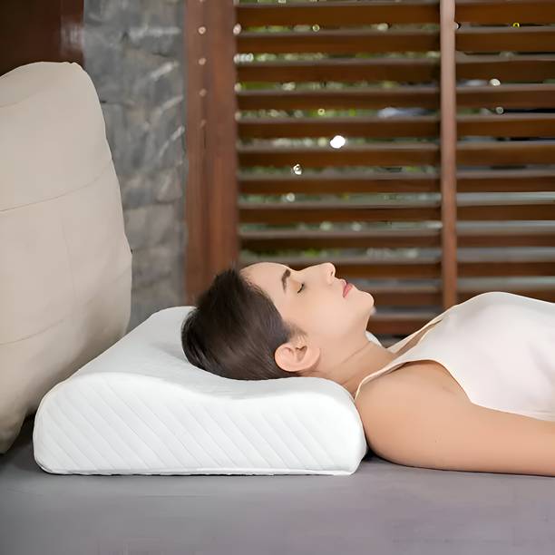 GK-JLPV Comfort Cervical Contour Smooth Pillow / Stomache / Side Sleepers / Anti-Snoring Memory Foam Nature Orthopaedic Pillow Pack of 1