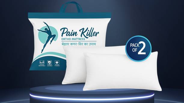 Pain killer ortho mattress Microfibre Sleeping Pillow Pack of 2 Solid