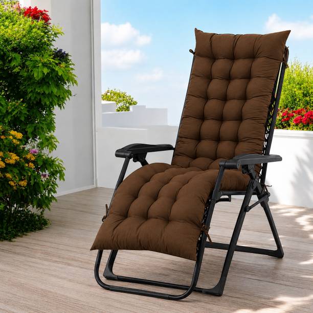 JAYAMBY Microfibre Chair Pad Pack of 1 Solid