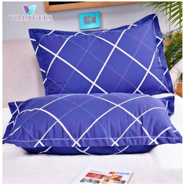 VILLAGERS LUXURY Cotton Solid Sleeping Pillow Pack of 2