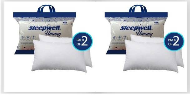 Sleepwell Set | Comfort And Support Microfibre Solid Sleeping Pillow Pack of 4