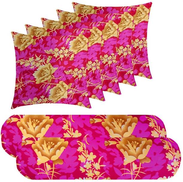SANJU BROTHER Microfibre Abstract Bolster Pack of 7