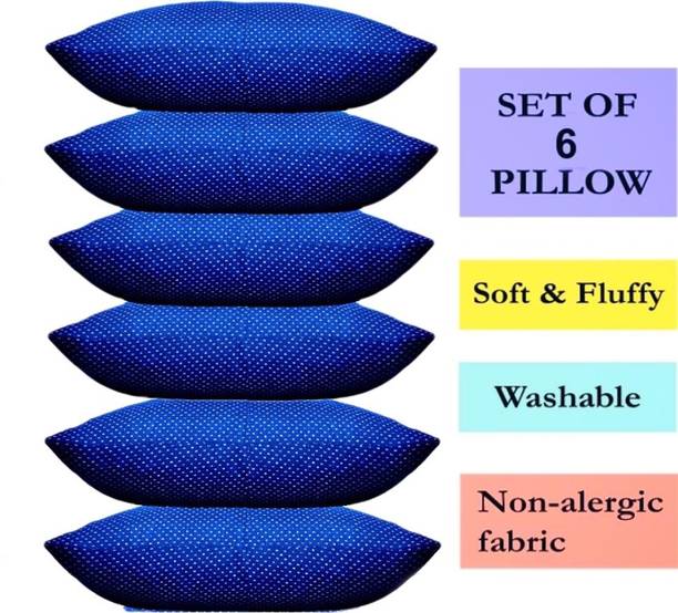 VILLAGERS Microfibre Floral Sleeping Pillow Pack of 6