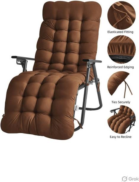 JAYAMBY Cotton Chair Pad Pack of 1 Solid Chair pad
