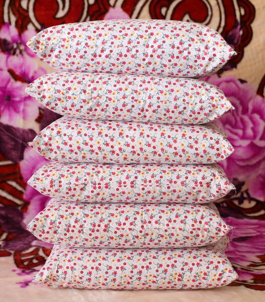 VILLAGERS Polyester Fibre, Microfibre, Cotton Abstract Sleeping Pillow Pack of 6