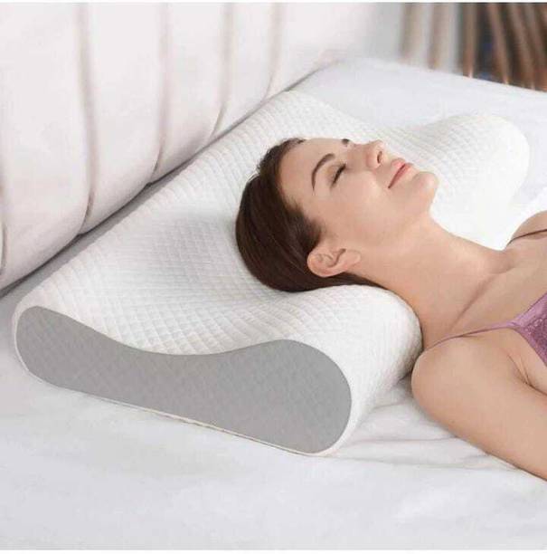HKZ-YG Cervical Contour Memory Stomache / Side Sleepers / Anti-Snoring Memory Foam Solid Orthopaedic Pillow Pack of 1