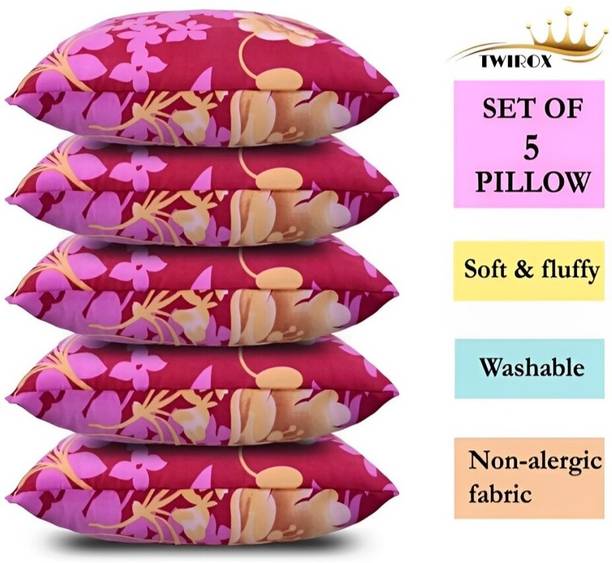TWIROX Microfibre, Cotton Sleeping Pillow Pack of 5 Solid LUXURY