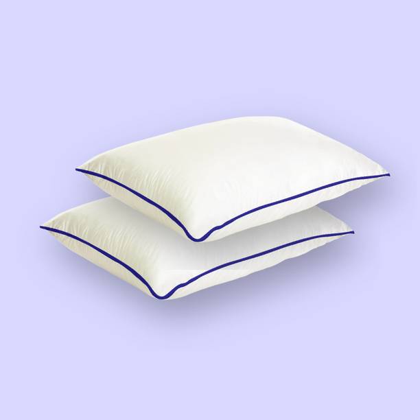 Centuary Mattress Sleepables My Power Fibre Pillow | Washable Zip Cover| 1 Year Warranty| Polyester Fibre Solid Sleeping Pillow Pack of 2