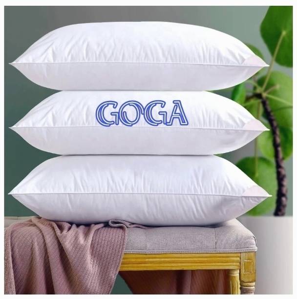 GOGA LUXURY Cotton Solid Sleeping Pillow Pack of 3