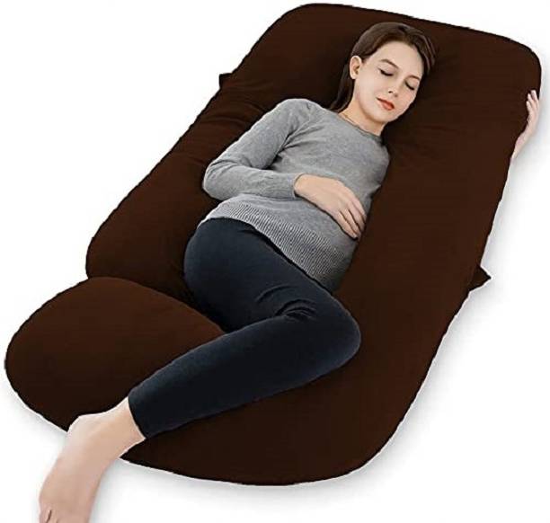 OZLY Microfibre, Polyester Fibre Pregnancy Pillow Pack of 1 Solid ultra soft j shaped pillow