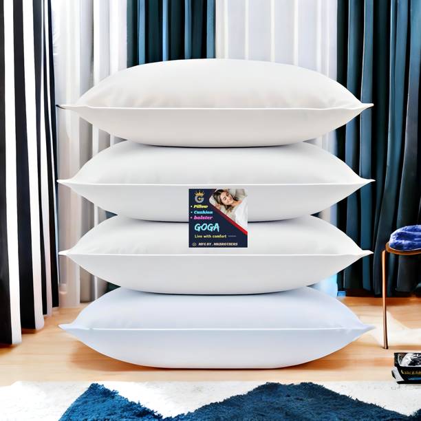 GOGA LUXURY Cotton Solid Sleeping Pillow Pack of 4