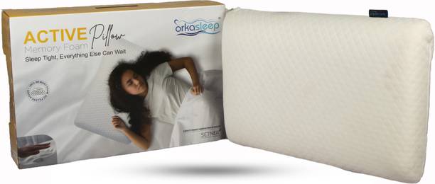 OrkaSleep Memory Foam Orthopaedic Pillow Pack of 1 Solid