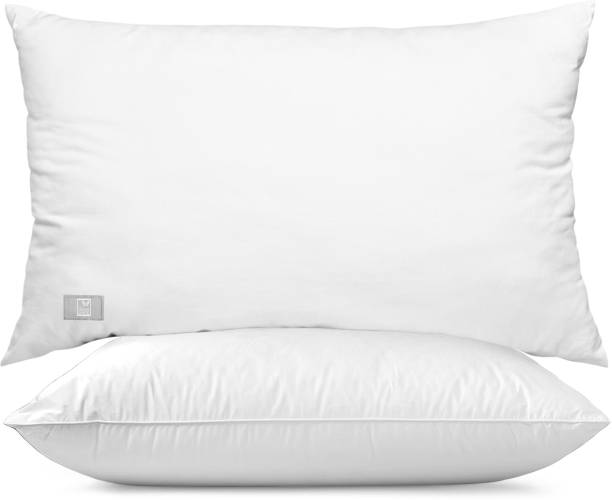 THE WOOD WHITE INDIA Size 18 x 28 Inches Or 46 x 71 cm Microfibre Solid Sleeping Pillow Pack of 2