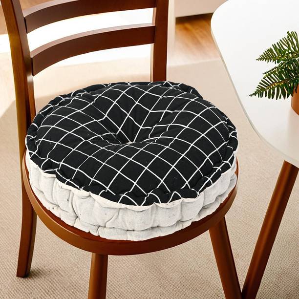 KUBER INDUSTRIES Microfibre Solid Chair Pad Pack of 1