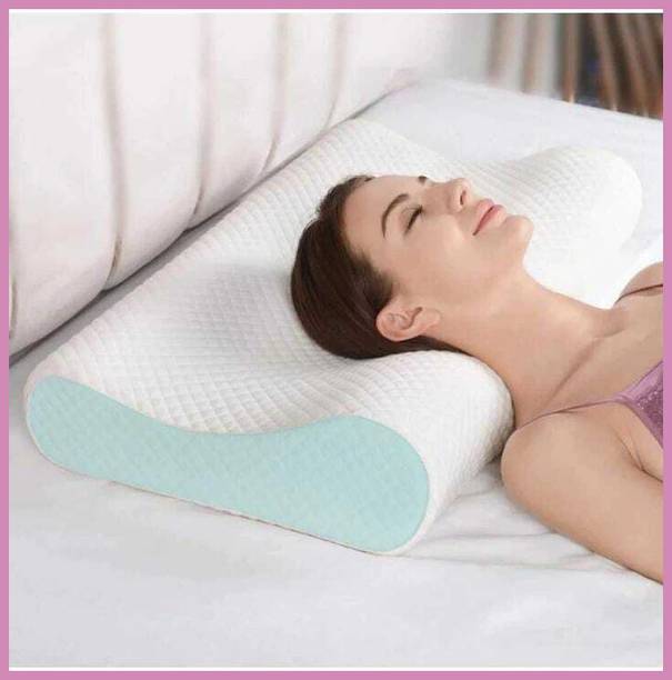 velvure Memory Foam Orthopaedic Pillow Pack of 1 Geometric Cervical Contour Memory Foam Pillow, Stomached, Anti-Snoring, Side Sleepers