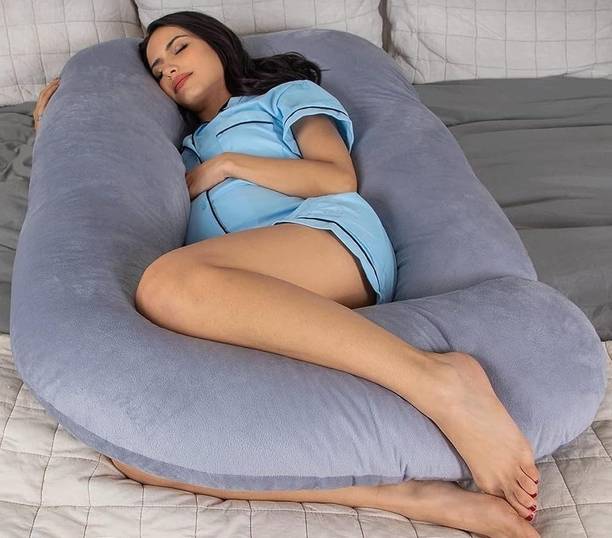 Prifarodo Microfibre Pregnancy Pillow Pack of 1 Solid Pregnancy G Shape for Pregnant/Maternity Back Pain Relief, HIPS & Belly Support